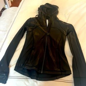 Lululemon define black shiny foiled hoodie - size 6